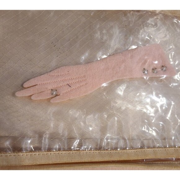 Alfred Dunhill Vintage Glove Storage Holder Case Pink Clear Rhinestones - Picture 2 of 12
